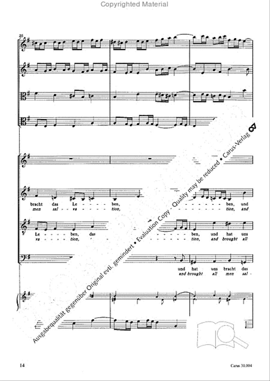 Christ lay in death's cold prison (Christ lag in Todesbanden) 4-Part scores gallery preview page 12