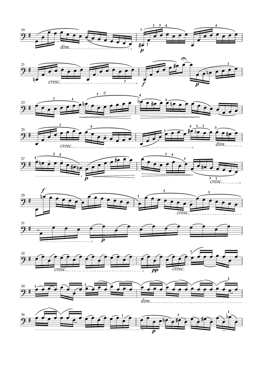 Cello Suite No.1 in G Major - Prelude Cello Solo scores gallery preview page 2