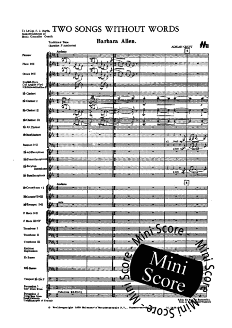 Two Songs Without Words Concert Band scores gallery preview page 5