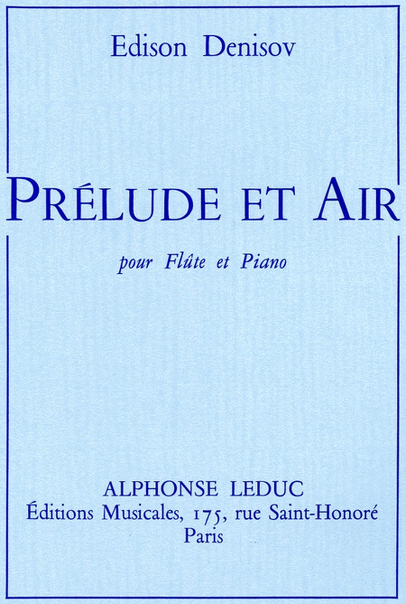 Prelude Et Air (flute & Piano)