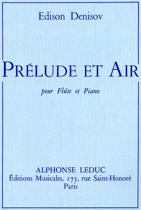 Book cover for Prelude Et Air (flute & Piano)