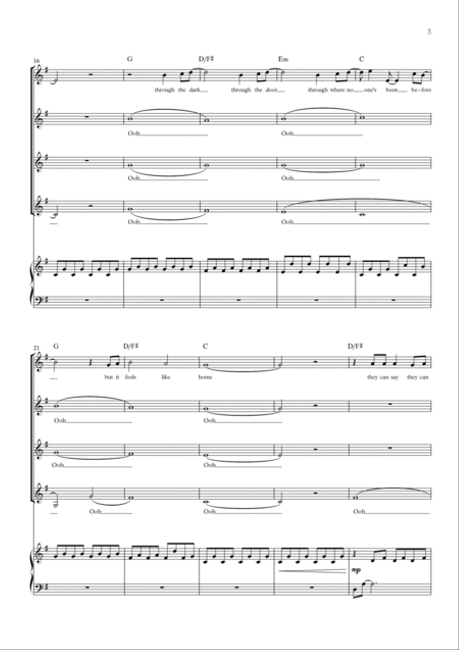 A Million Dreams SSAA scores gallery preview page 3