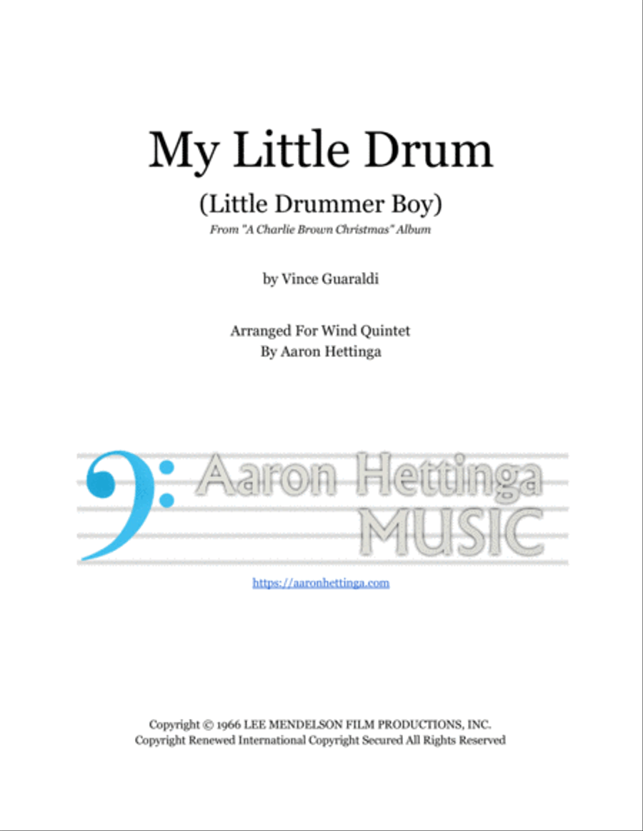 My Little Drum Woodwind Quintet scores gallery preview page 1