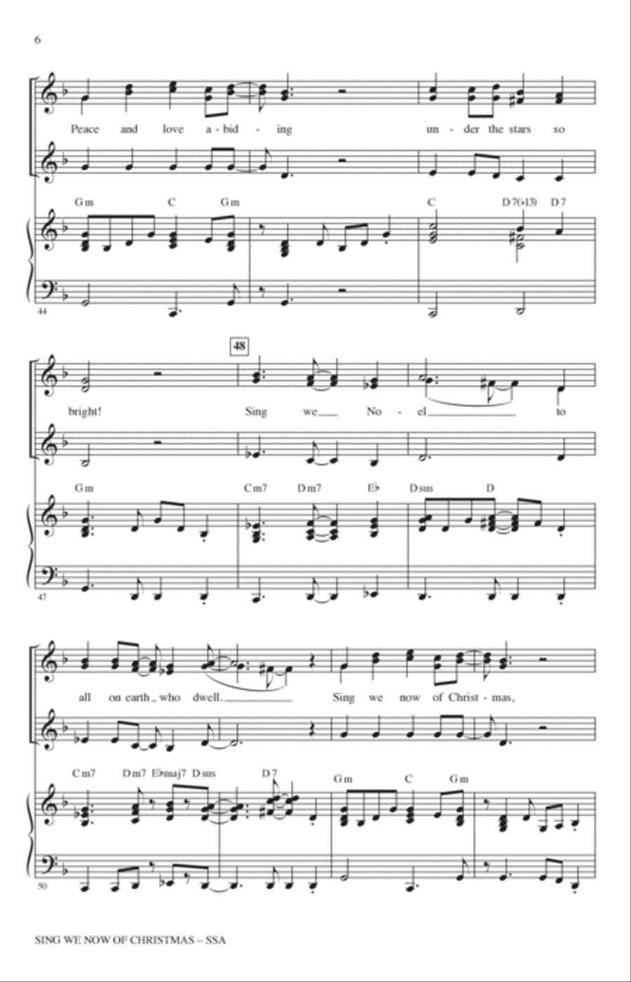 Sing We Now Of Christmas (arr. Kirby Shaw) SSA scores gallery preview page 5