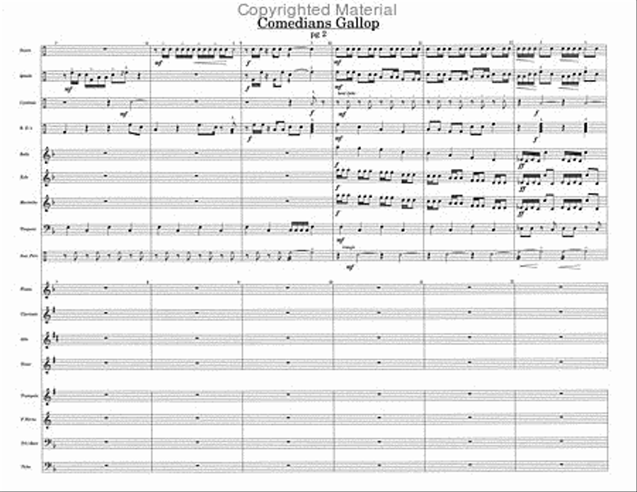 Comedians Gallop Percussion Ensemble scores gallery preview page 4