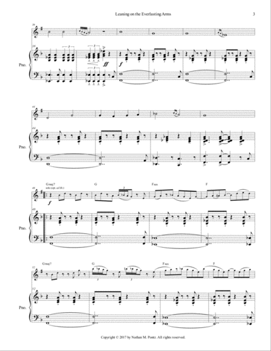 Leaning on the Everlasting Arms Small Ensemble scores gallery preview page 3