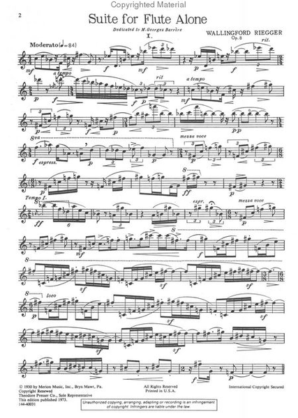Suite for Flute Alone