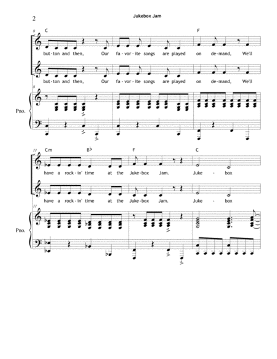 Jukebox Jam 2-Part scores gallery preview page 2