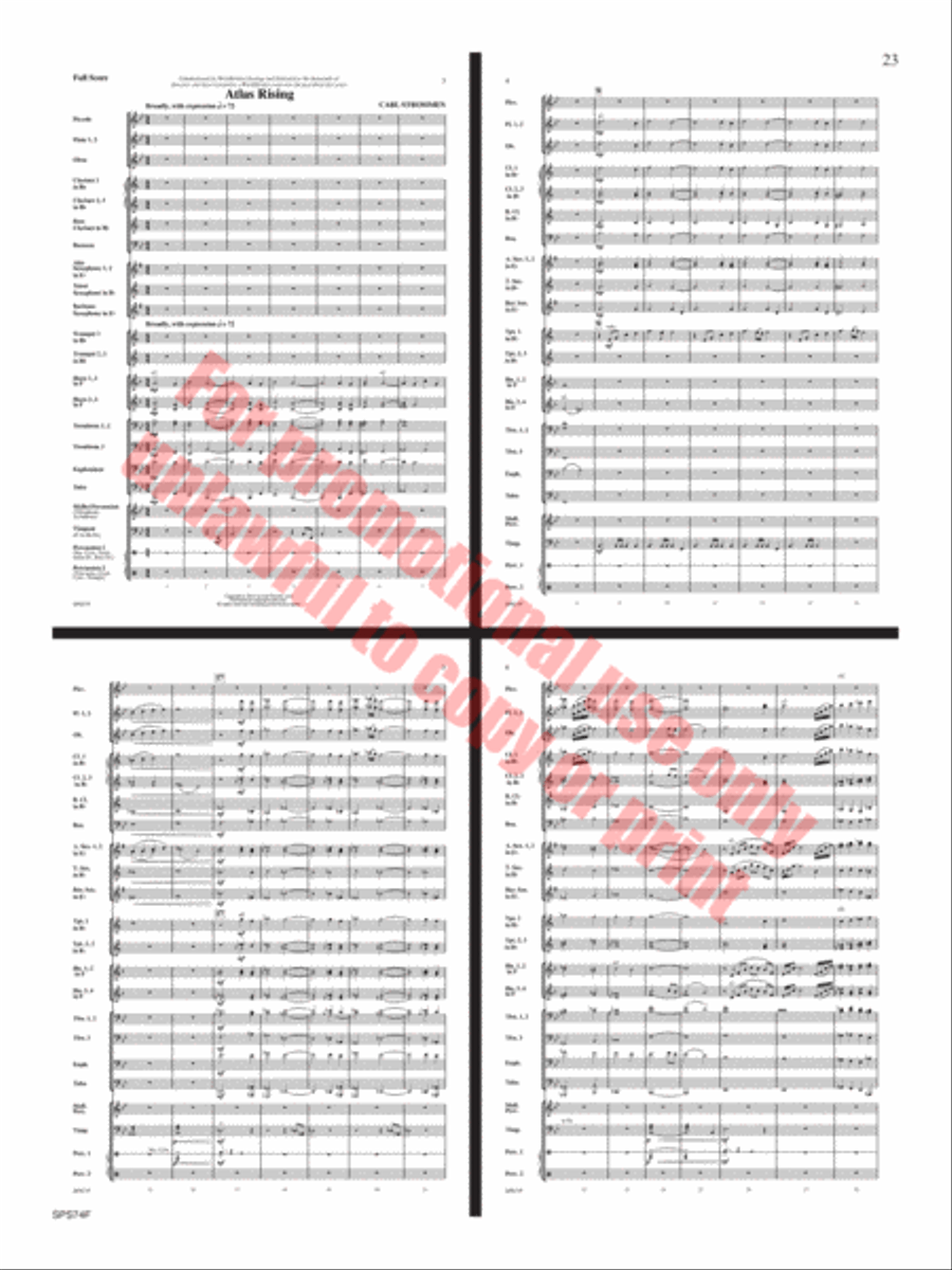 Courage of the Cossacks Concert Band scores gallery preview page 24