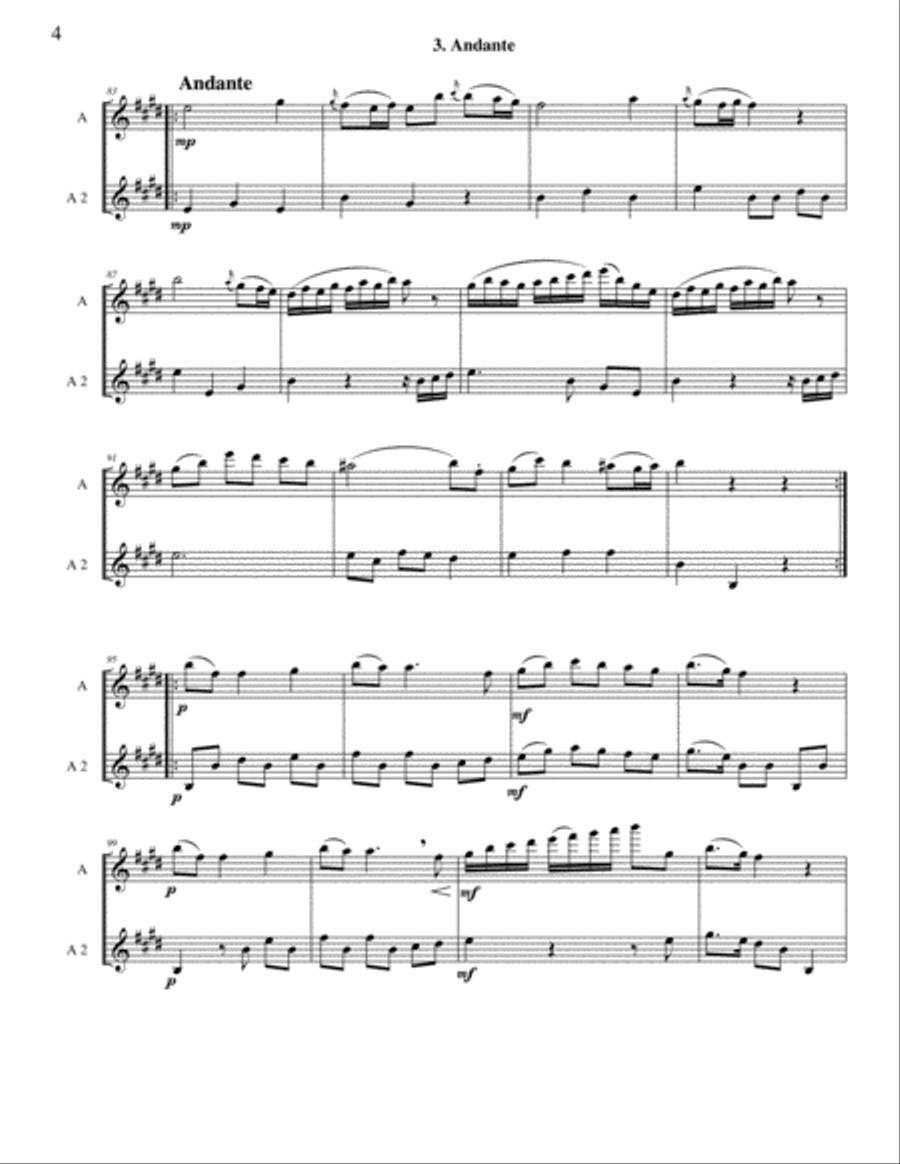 Twelve Duets for Alto Sax Woodwind Duet scores gallery preview page 4