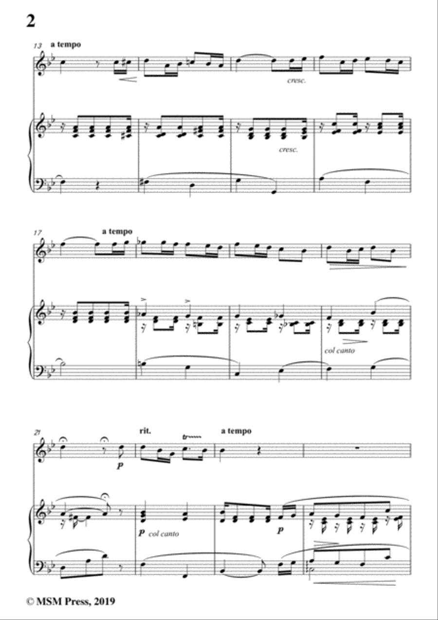 Tosti-Io voglio amarti!, for Flute and Piano Flute Solo scores gallery preview page 4