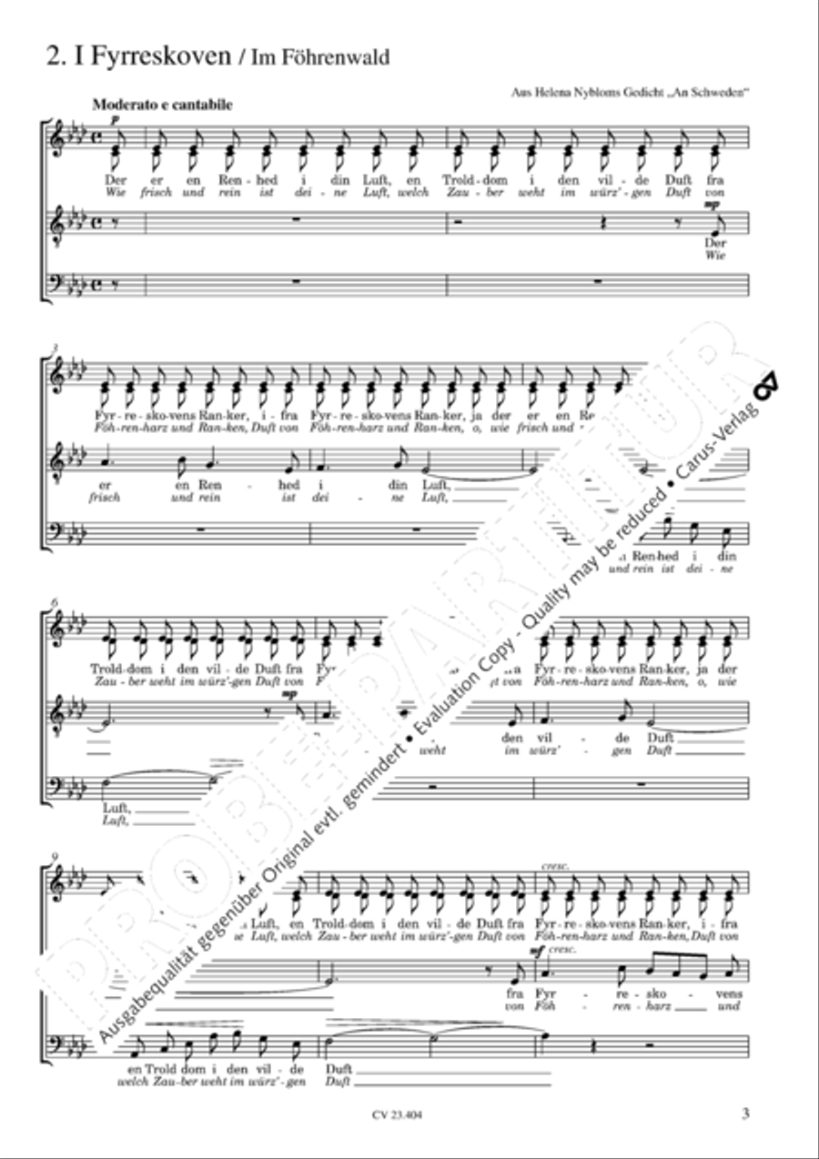 Peterson-Berger: 8 Sanger Choir scores gallery preview page 4