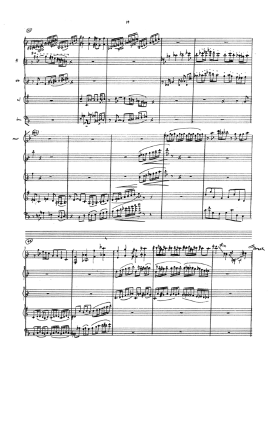 Quintet for Marimba and Winds Bassoon scores gallery preview page 10