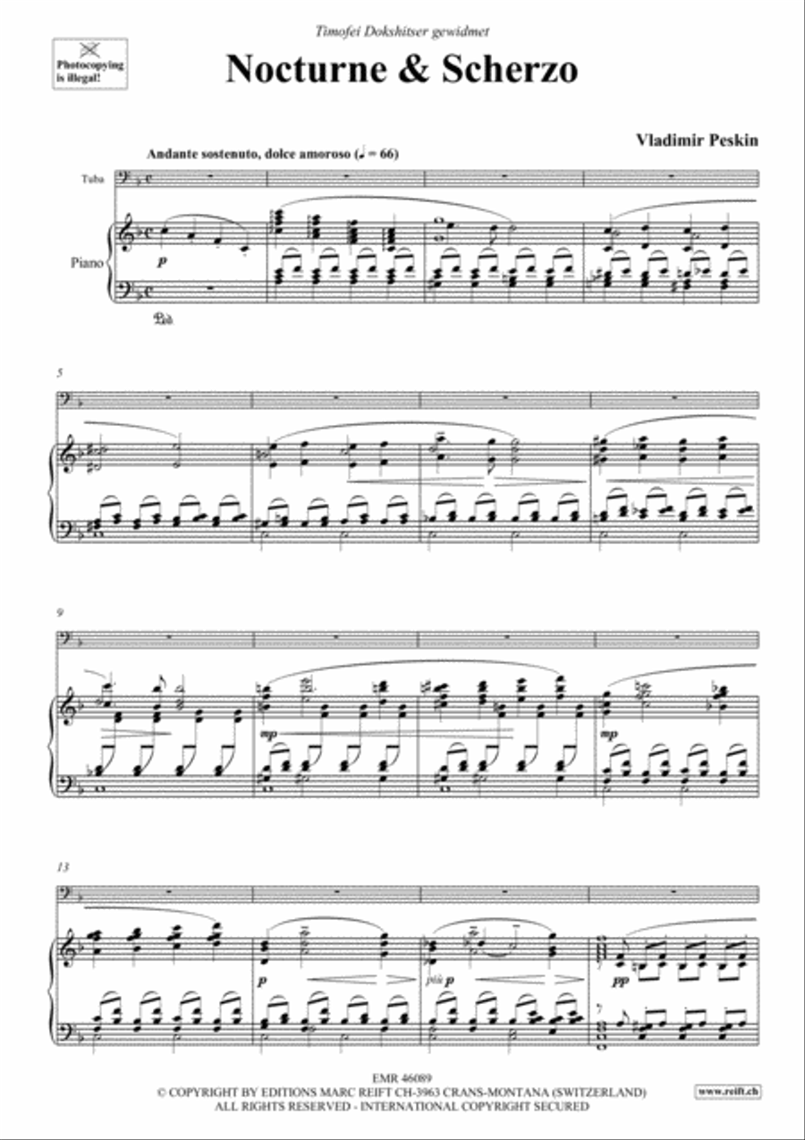 Nocturne & Scherzo Tuba scores gallery preview page 3