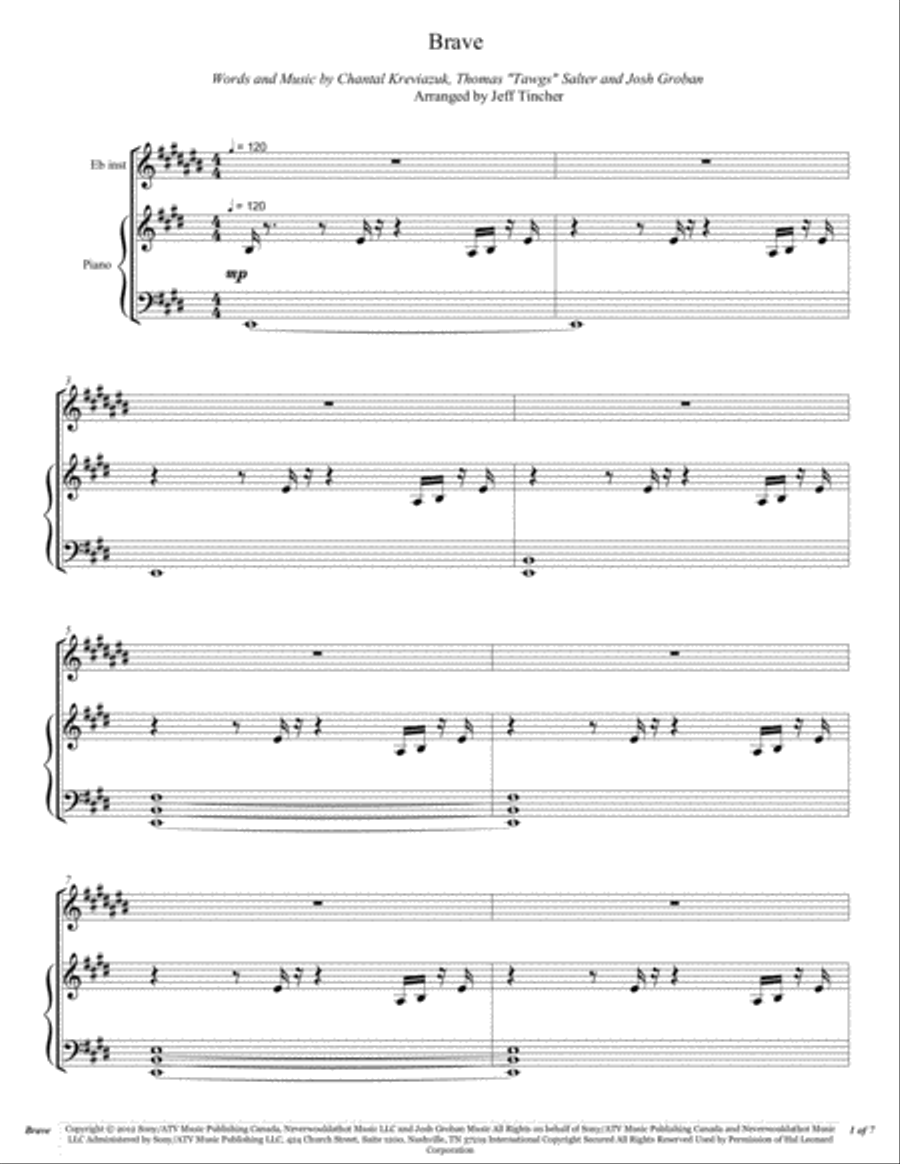 Brave Alto Saxophone scores gallery preview page 2