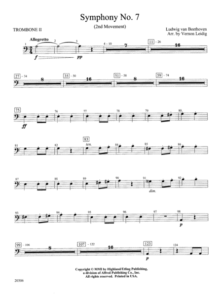 Symphony No. 7 (2nd Movement): 2nd Trombone