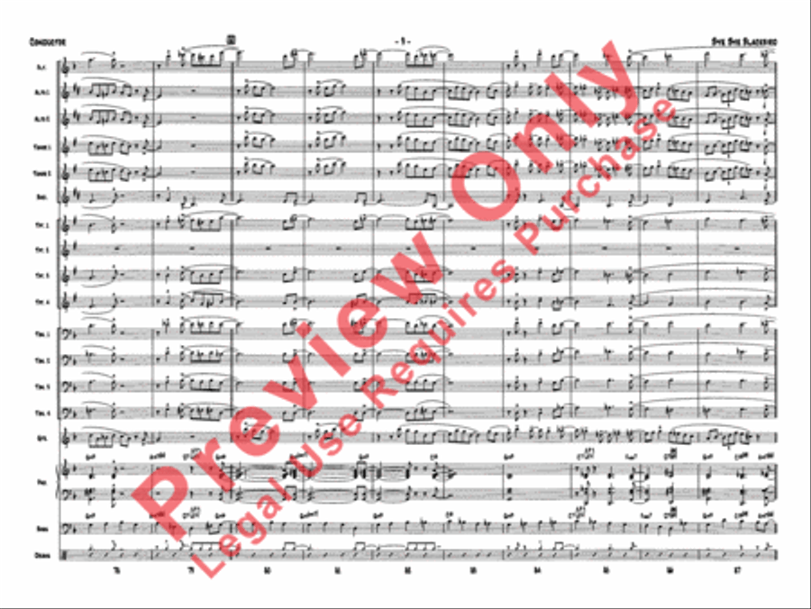 Bye Bye Blackbird Jazz Ensemble scores gallery preview page 13