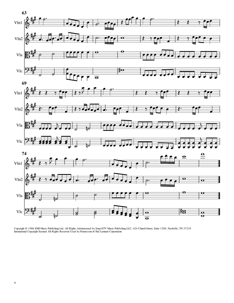 Final Countdown String Quartet scores gallery preview page 4