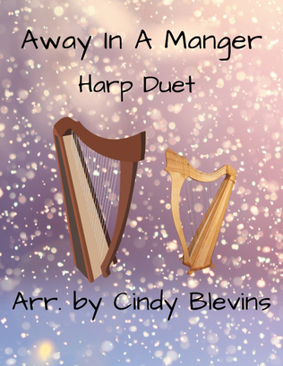 Book cover for Away In a Manger, for Harp Duet
