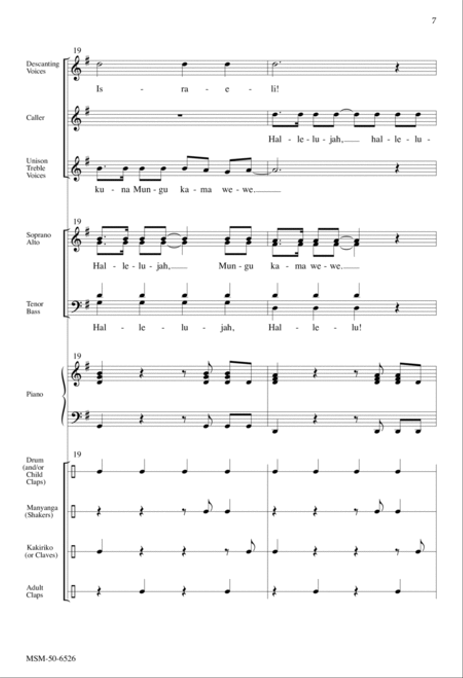 Hallelujah, Mungu wa Israeli 4-Part scores gallery preview page 5