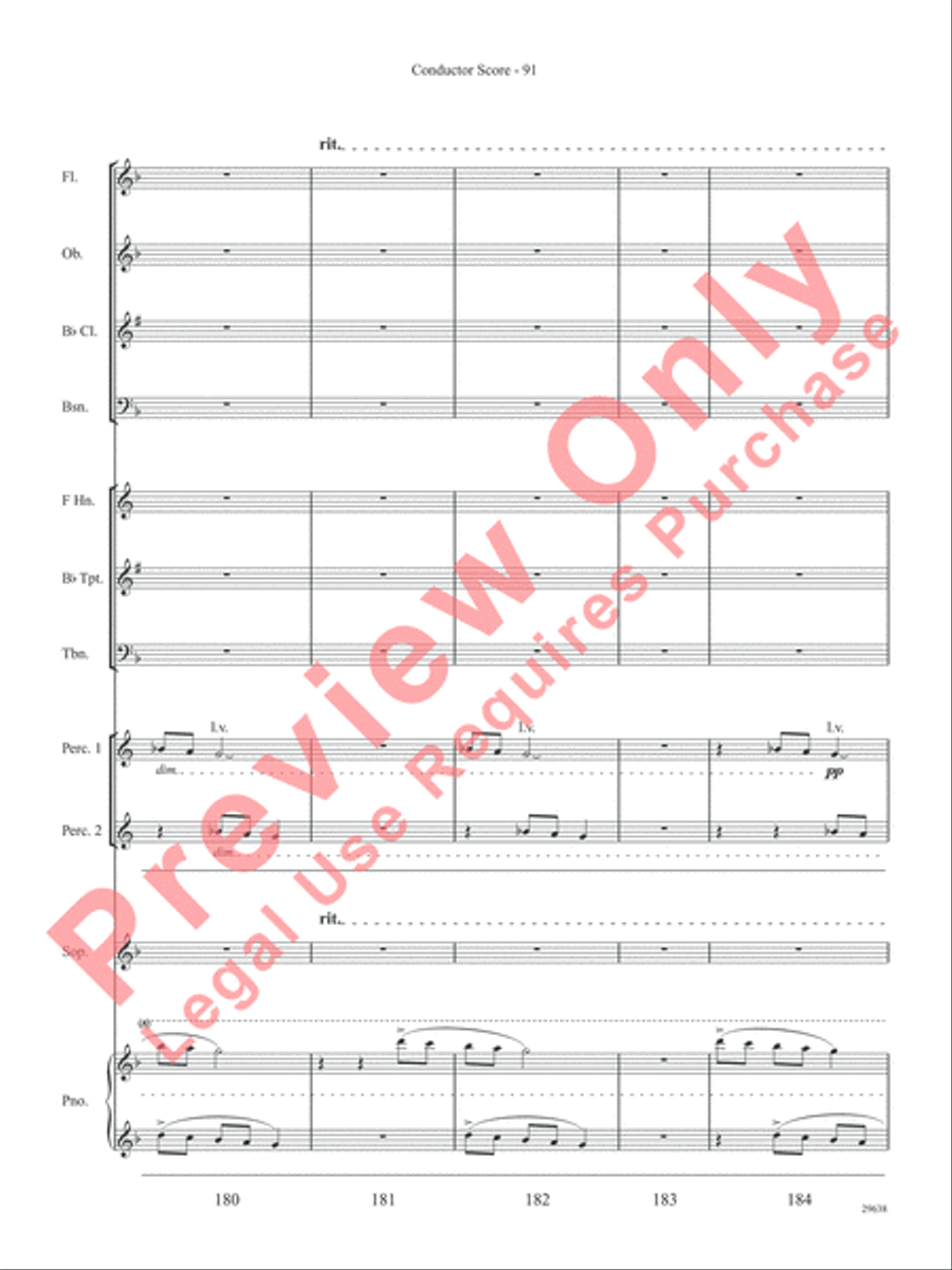 Three Spanish Songs (for Soprano and Wind Ensemble) Concert Band scores gallery preview page 96