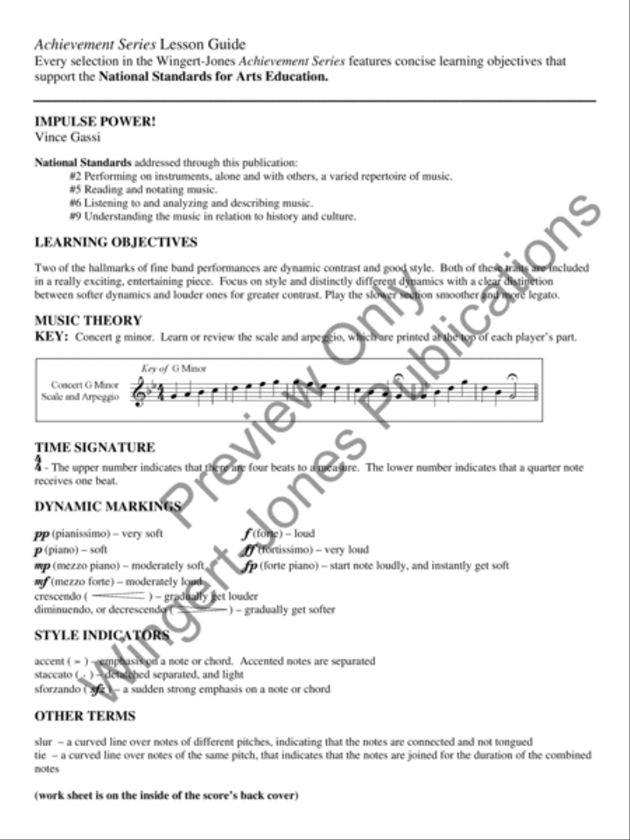Impulse Power! Concert Band scores gallery preview page 4