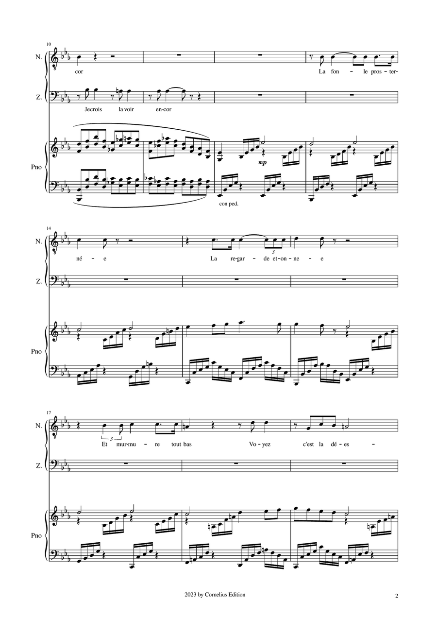 The Pearl Fishers Duet - Tenor and Baritone with Piano Tenor Voice scores gallery preview page 2