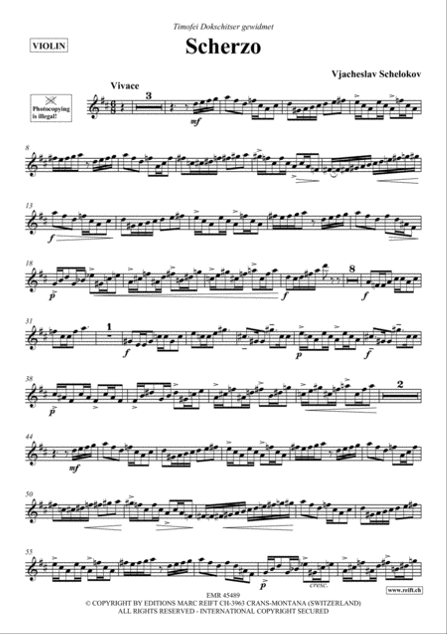 Scherzo Scherzo Violin Solo scores gallery preview page 2