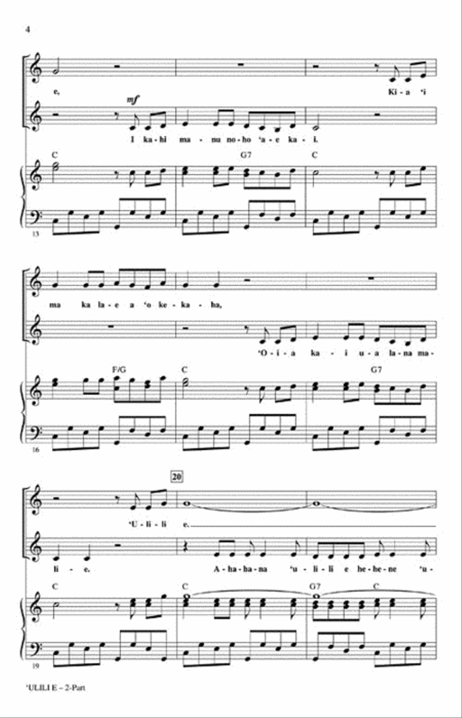 'Ulili E (The Sandpiper) Choir scores gallery preview page 3
