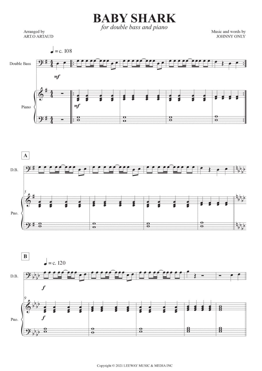 Baby Shark Baby Shark Chamber Music scores gallery preview page 1