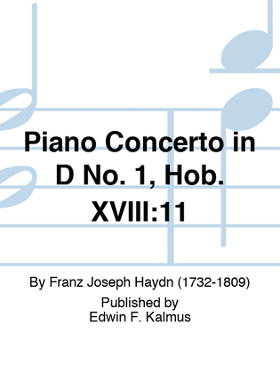 Book cover for Piano Concerto in D No. 1, Hob. XVIII:11