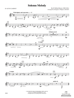 Solemn Melody: (wp) E-flat Alto Clarinet