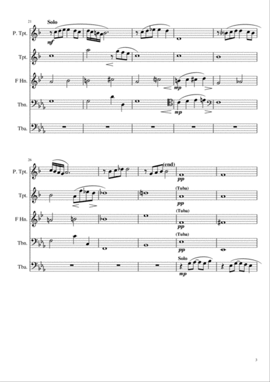 Losing My Mind Brass Ensemble scores gallery preview page 3