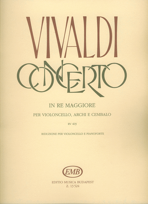 Book cover for Concerto D RV 403