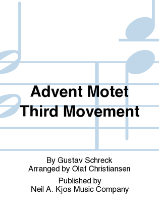 Book cover for Advent Motet Third Movement