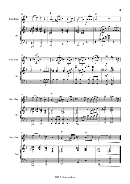 The Wedding March - Soprano Sax and Piano (Full Score and Parts) image number null