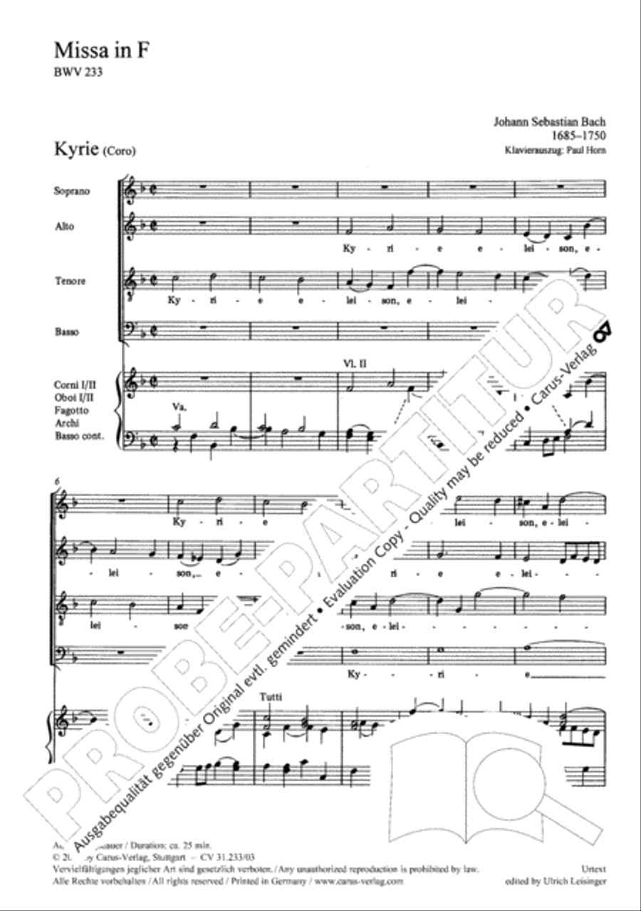 Mass in F major 4-Part scores gallery preview page 6