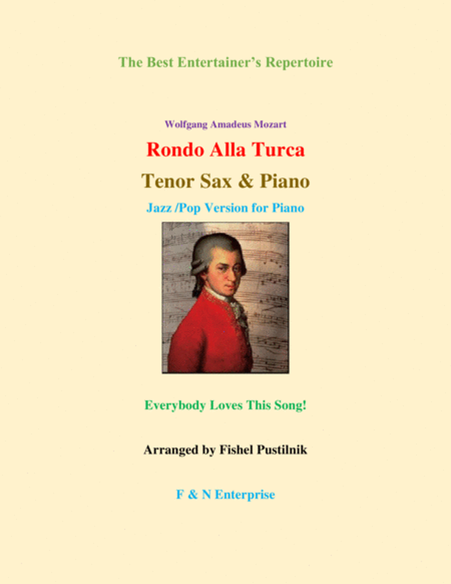 "Rondo Alla Turca"-Piano Background for Tenor Sax and Piano image number null