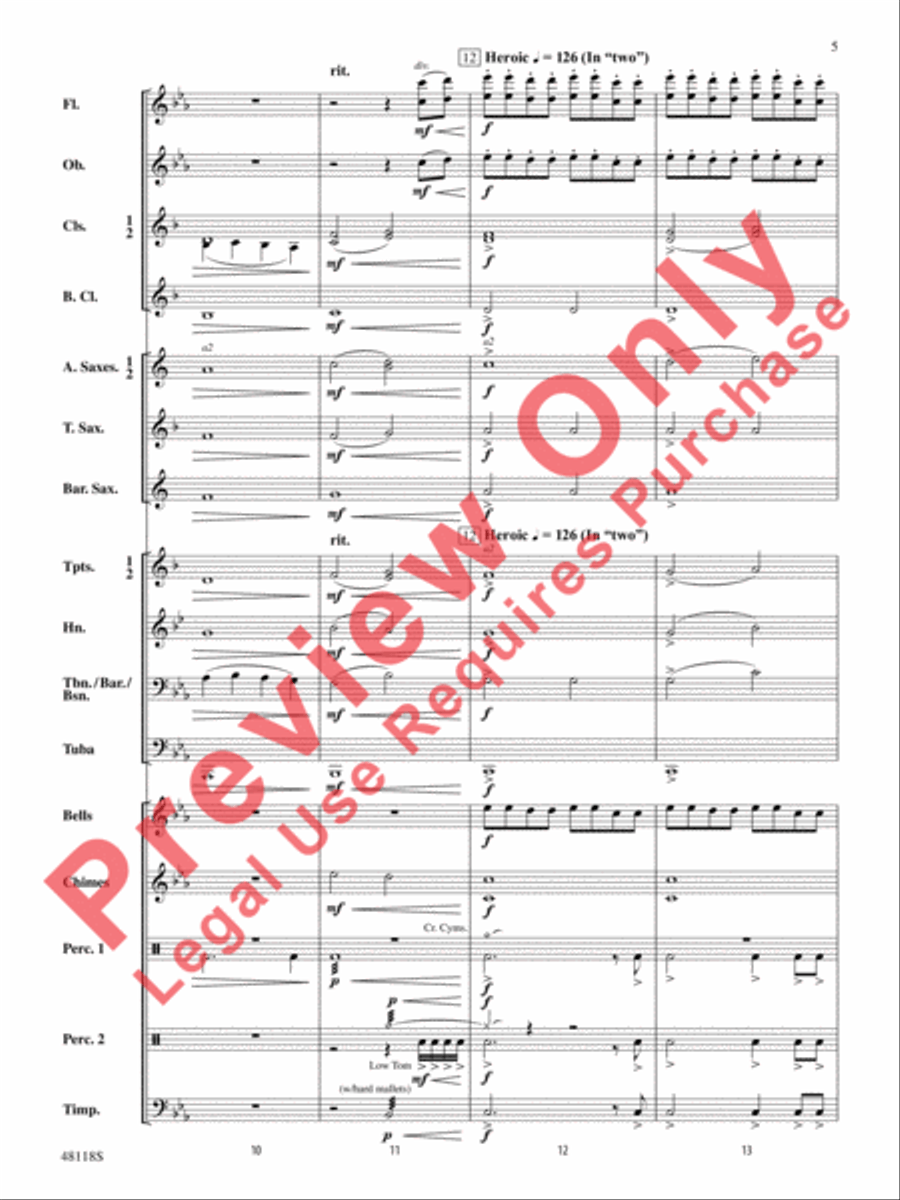 Defenders of the Realm Concert Band scores gallery preview page 6