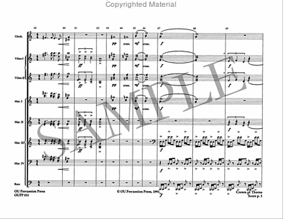 Crown of Thorns Percussion Ensemble scores gallery preview page 6