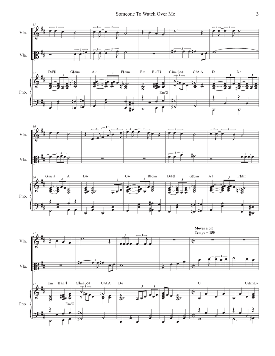 Someone To Watch Over Me String Duet scores gallery preview page 3
