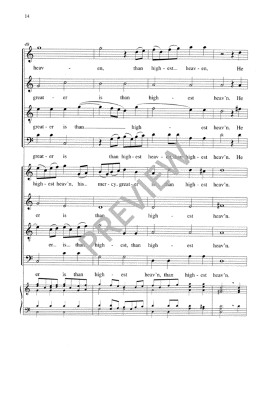 O Bless the Lord O Bless the Lord 4-Part scores gallery preview page 15