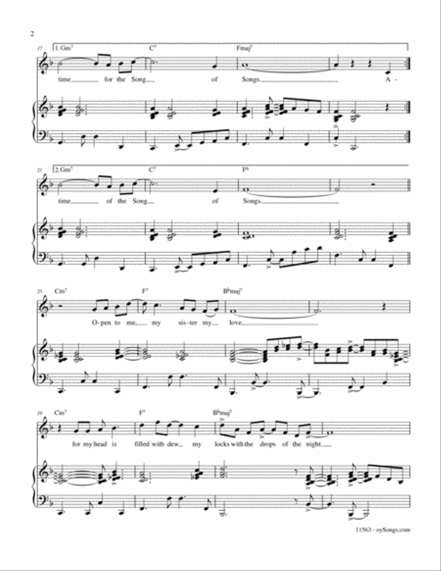 Song of Songs Song of Songs Piano, Vocal, Guitar scores gallery preview page 2