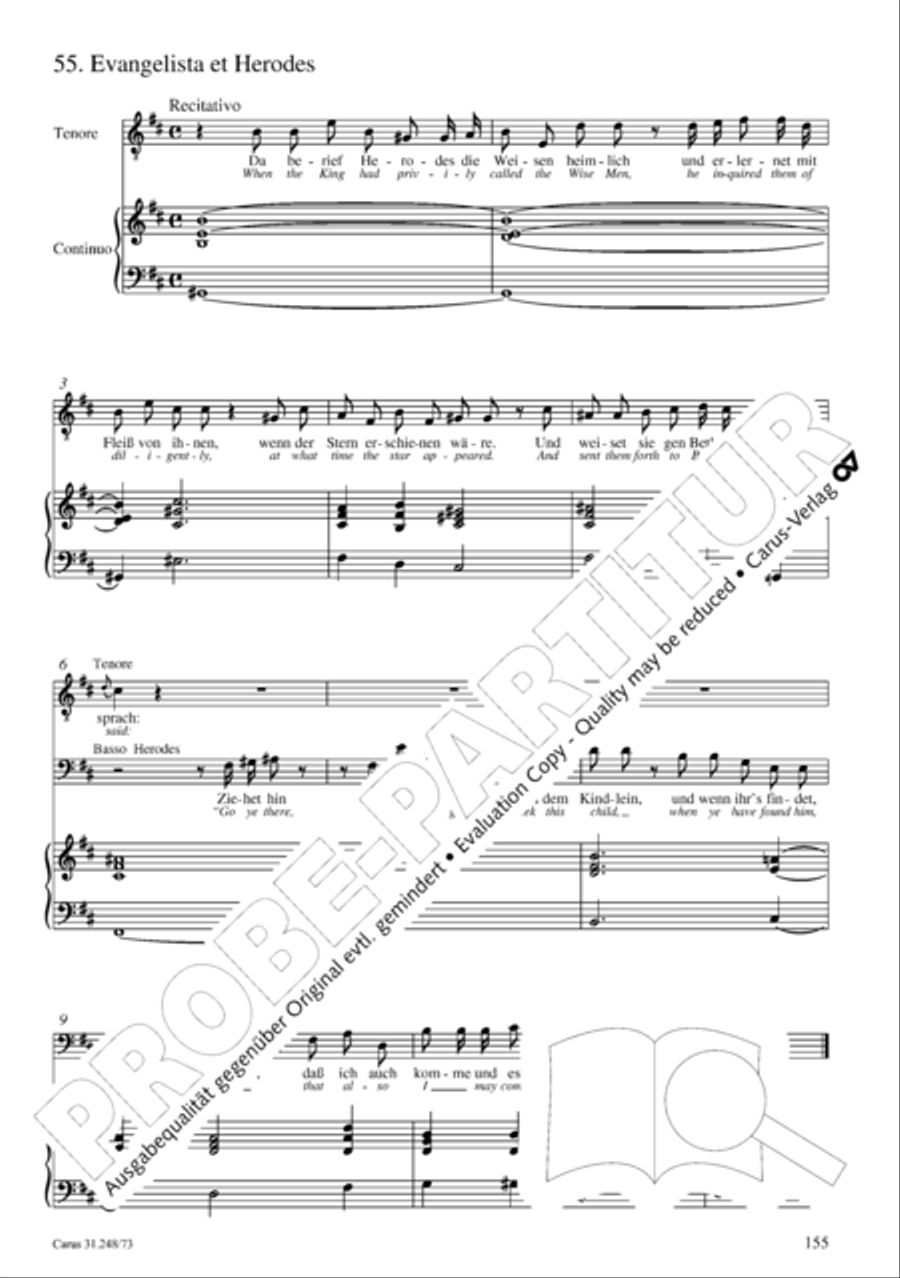 Christmas Oratorio (Weihnachtsoratorium, Teile IV-VI) 4-Part scores gallery preview page 76