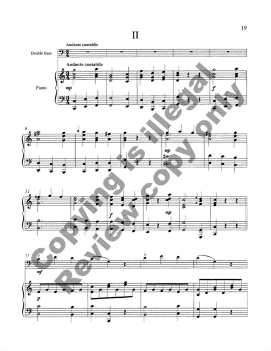 Concerto for Double Bass and Orchestra (in F) (Double Bass/Piano Score) Orchestra scores gallery preview page 6