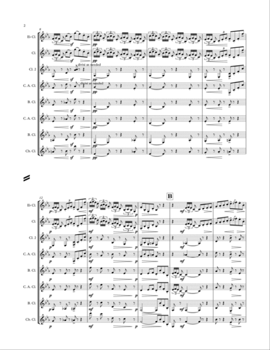 2nd Arabesque from Deux Arabesques Woodwind Ensemble scores gallery preview page 2