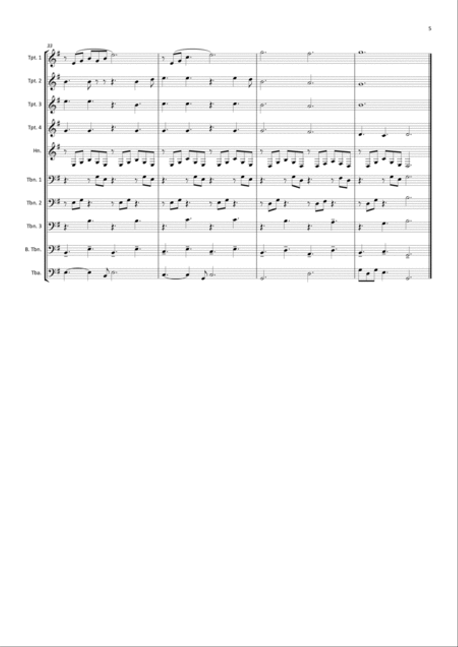 Hallelujah Hallelujah Brass Ensemble scores gallery preview page 5