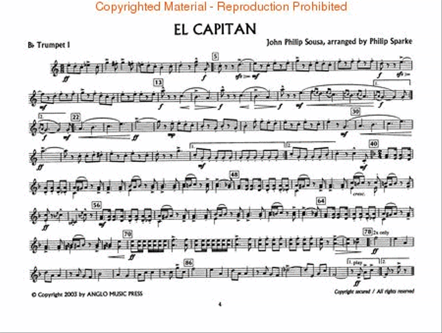 Famous Sousa Marches Concert Band scores gallery preview page 3