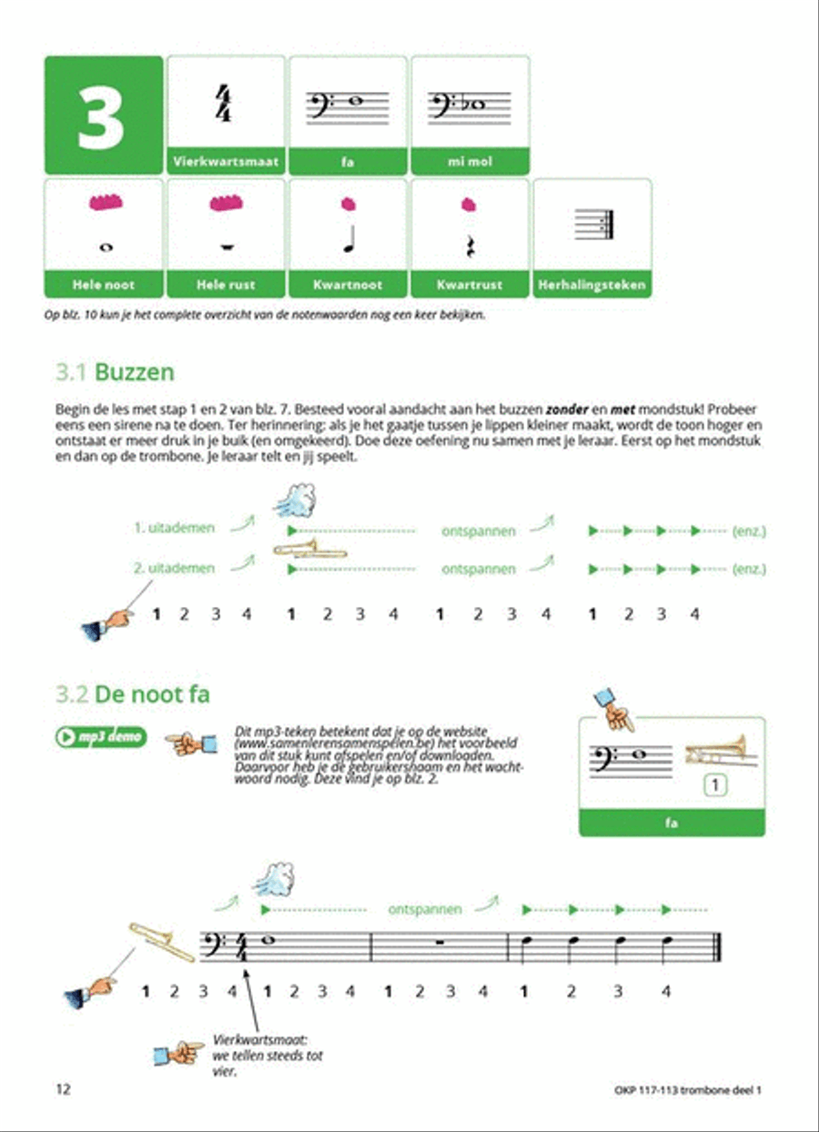 Samen Leren Samenspelen Vlaams Deel 1 Trombone Solo scores gallery preview page 5