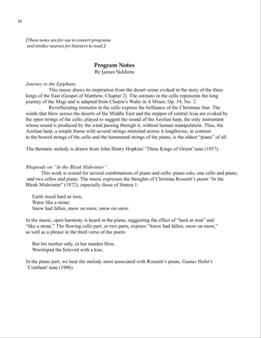 Two Violoncello Pieces for Advent and Epiphany Small Ensemble scores gallery preview page 4